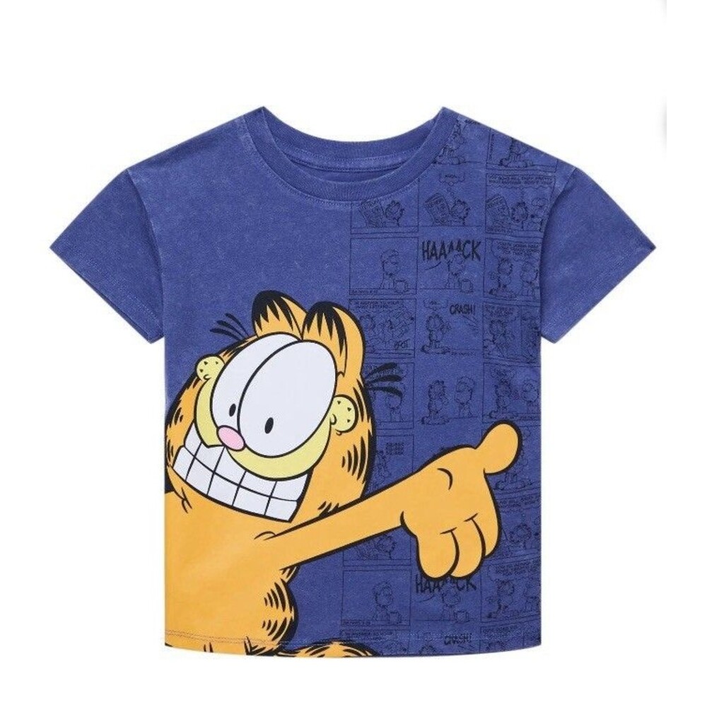 Garfield Toddler Short Sleeve Crewneck T-Shirt Blue 12M